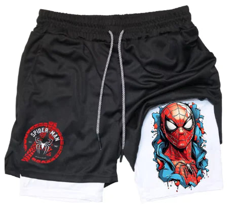 Marvel Spider-Man Venom Gym Shorts Men Fitness