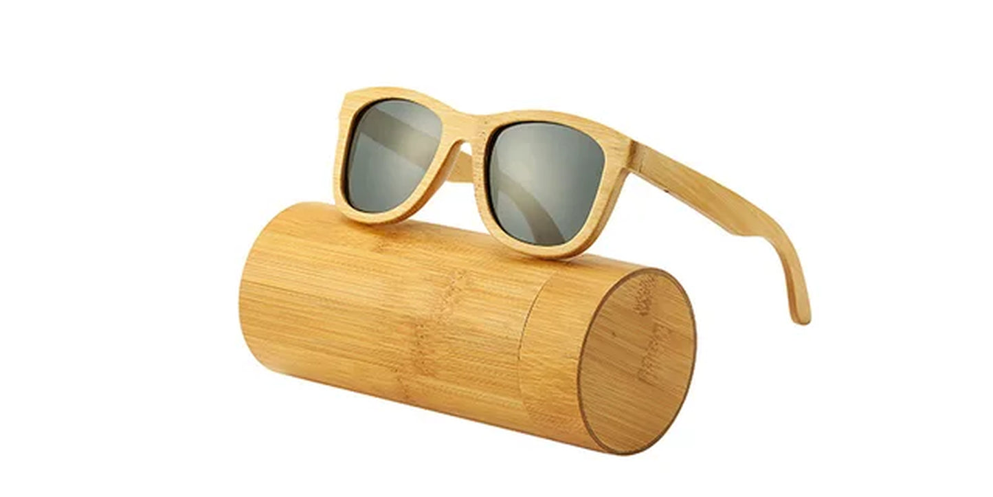 SWALLOW Real 100% Wooden Sunglasses, Polarized Bamboo UV400TAC Lens, Anti-Ultraviolet and Anti-Glare