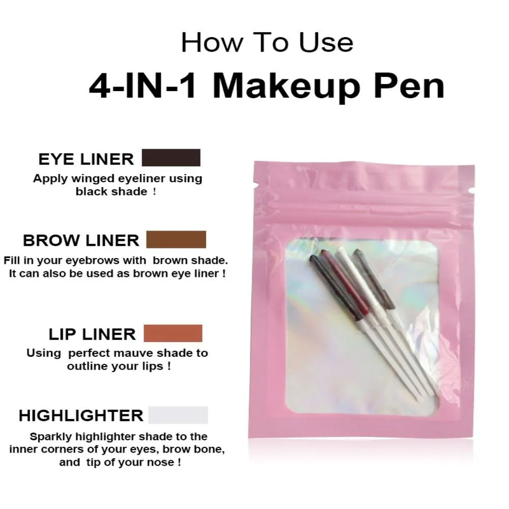 Multi-effect 4 In 1 Eyeliner Eyebrow Pencil