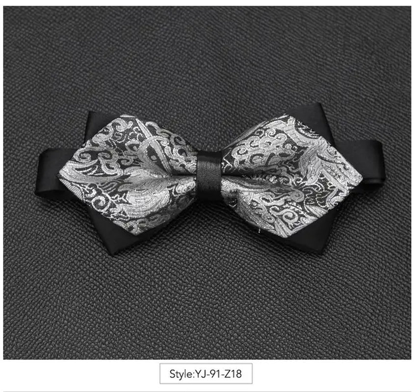 Men Bowtie Newest Butterfly Knot Mens Accessories Luxurious Bow Tie Black Cravat Formal Commercial Suit Wedding Ceremony Ties