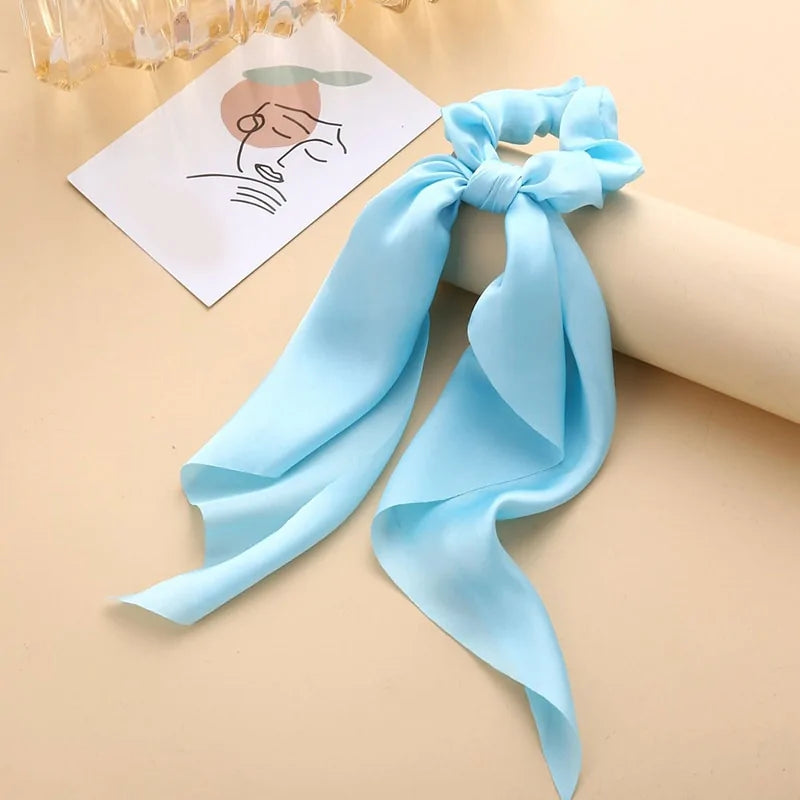 Satin Ponytail Scarf Hair Tie Scrunchies