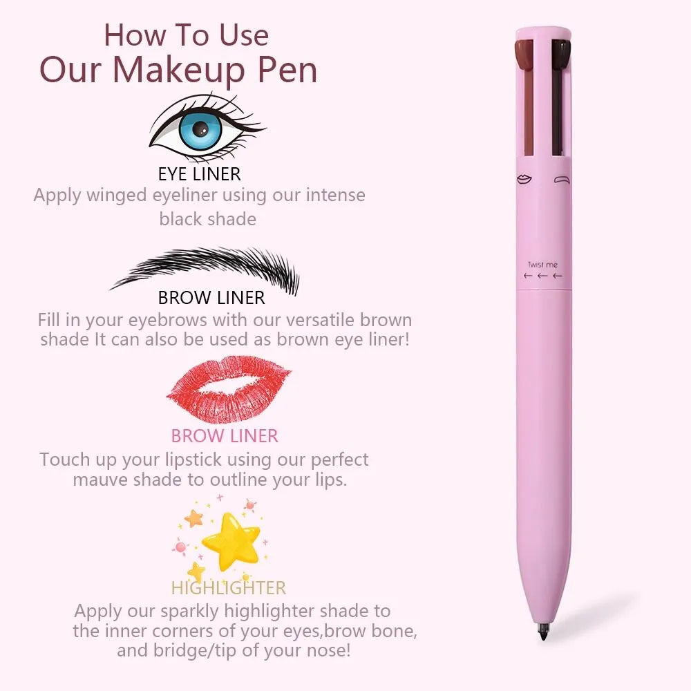 Multi-effect 4 In 1 Eyeliner Eyebrow Pencil