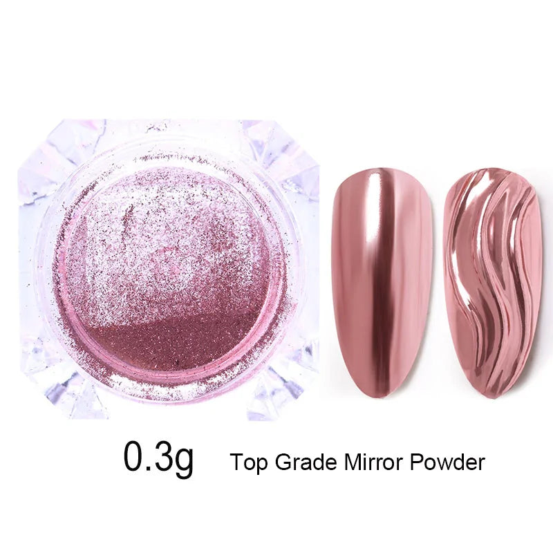 Metallic Mirror Nail Art Pigment Powder