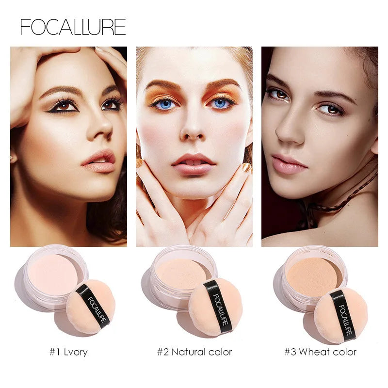 9 Colors Oil-control Loose Powder Waterproof Long-lasting Full Coverage Face Compact Setting Powder Makeup Cosmetics