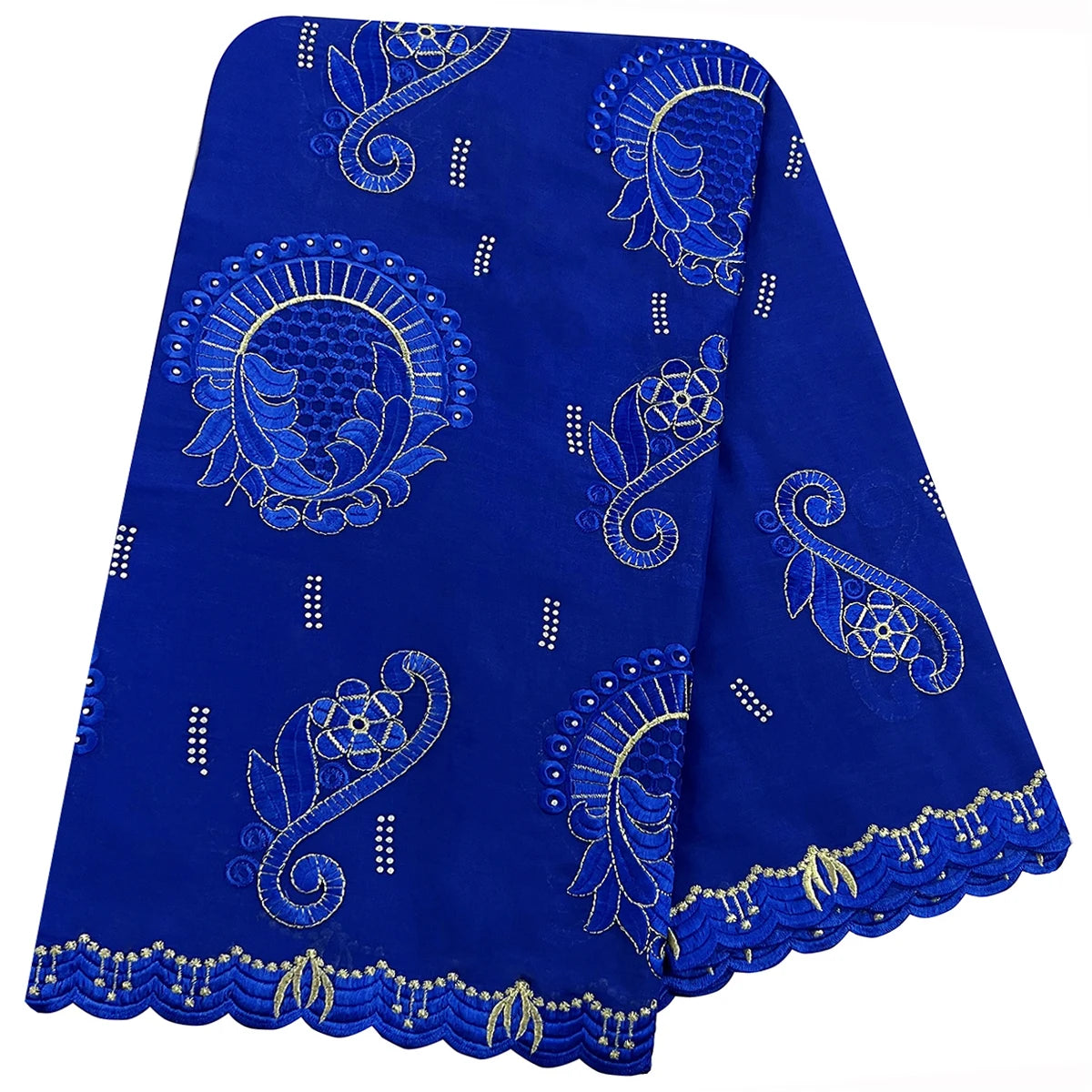 African Women Hijab Muslim Scarf High Quality 100% Cotton Fabric Rayon Cotton Thread Eembroidered Scarf Dubai Excellent Style