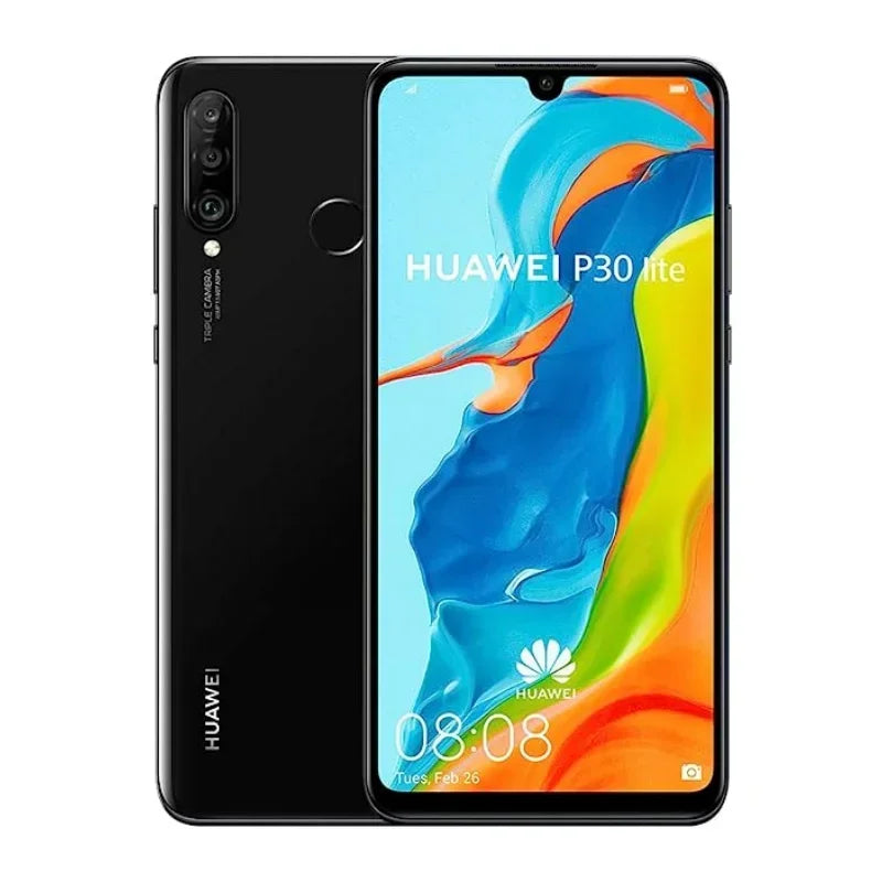 Global,Huawei-P30 Lite,Smartphone Android,6.15 inch,128GB ROM,24MP+32MP Camera,Google Play Store,Cellphones,Unlock Mobile phones