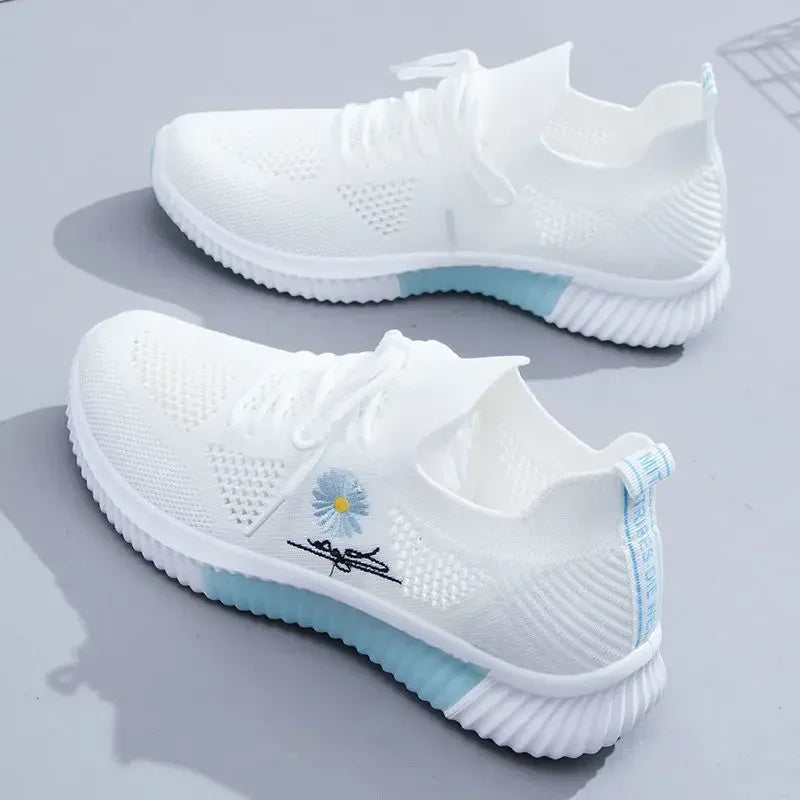 2024 Women Sneakers Summer Autumn High Heels Ladies Casual Shoes Women Wedges Platform Shoes Female Thick Bottom Trainer