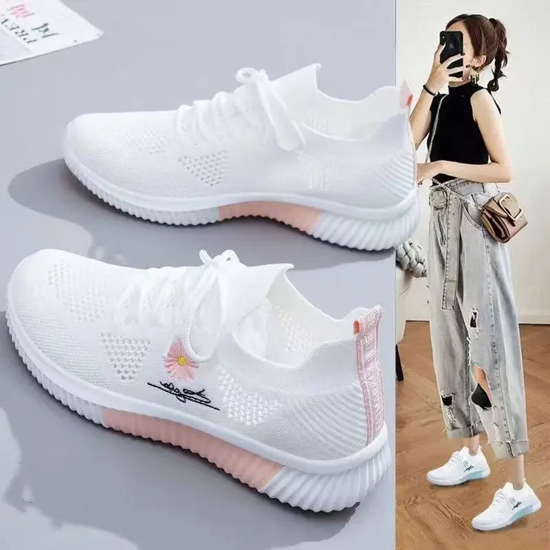 2024 Women Sneakers Summer Autumn High Heels Ladies Casual Shoes Women Wedges Platform Shoes Female Thick Bottom Trainer