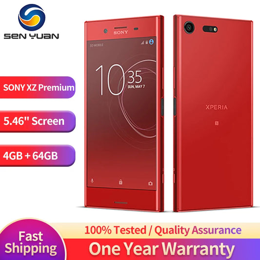 Sony Xperia XZ Premium G8141 G8142 Single/Dual Sim 4G S0-04J Japan Version RAM 4GB ROM 64GB 5.5" Original Unlocked Mobile Phone