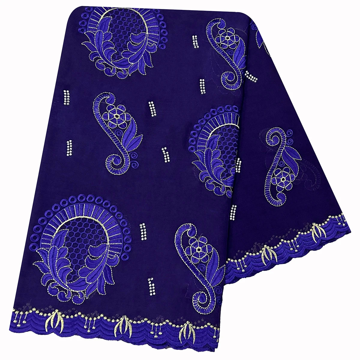 African Women Hijab Muslim Scarf High Quality 100% Cotton Fabric Rayon Cotton Thread Eembroidered Scarf Dubai Excellent Style