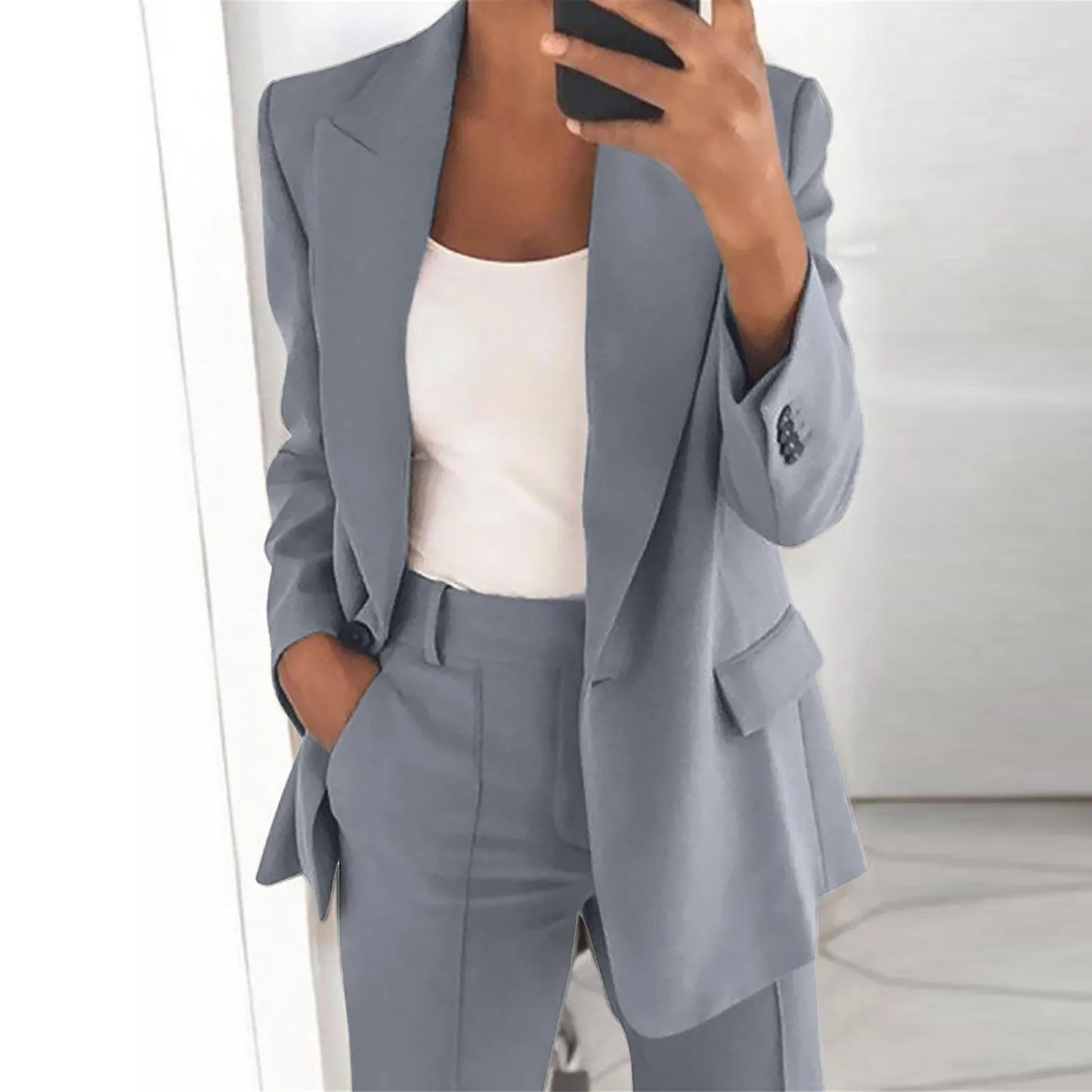 2023 Spring New Women's Leisure Suit Suit Professional 2 Peice Pants Set Women Office Attire Women Suit Blazer Jacket Trousers