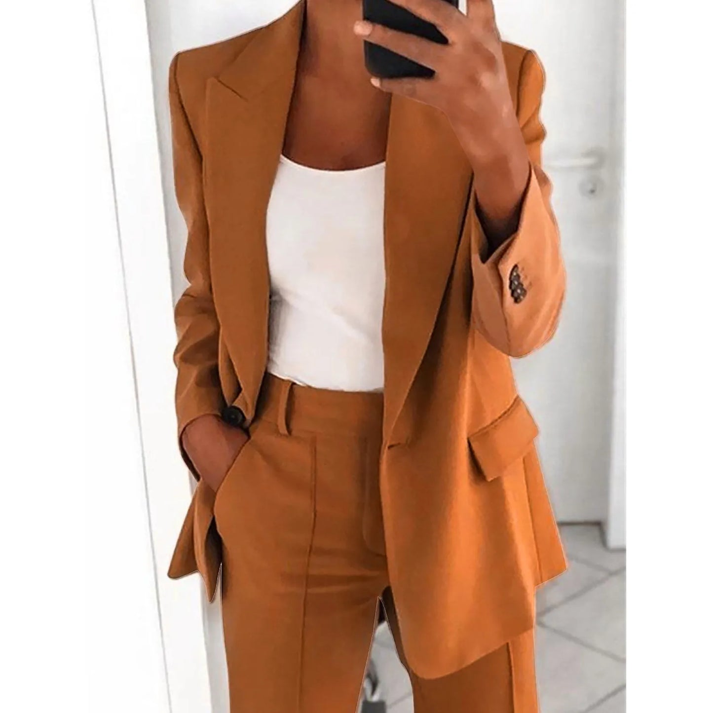 2023 Spring New Women's Leisure Suit Suit Professional 2 Peice Pants Set Women Office Attire Women Suit Blazer Jacket Trousers