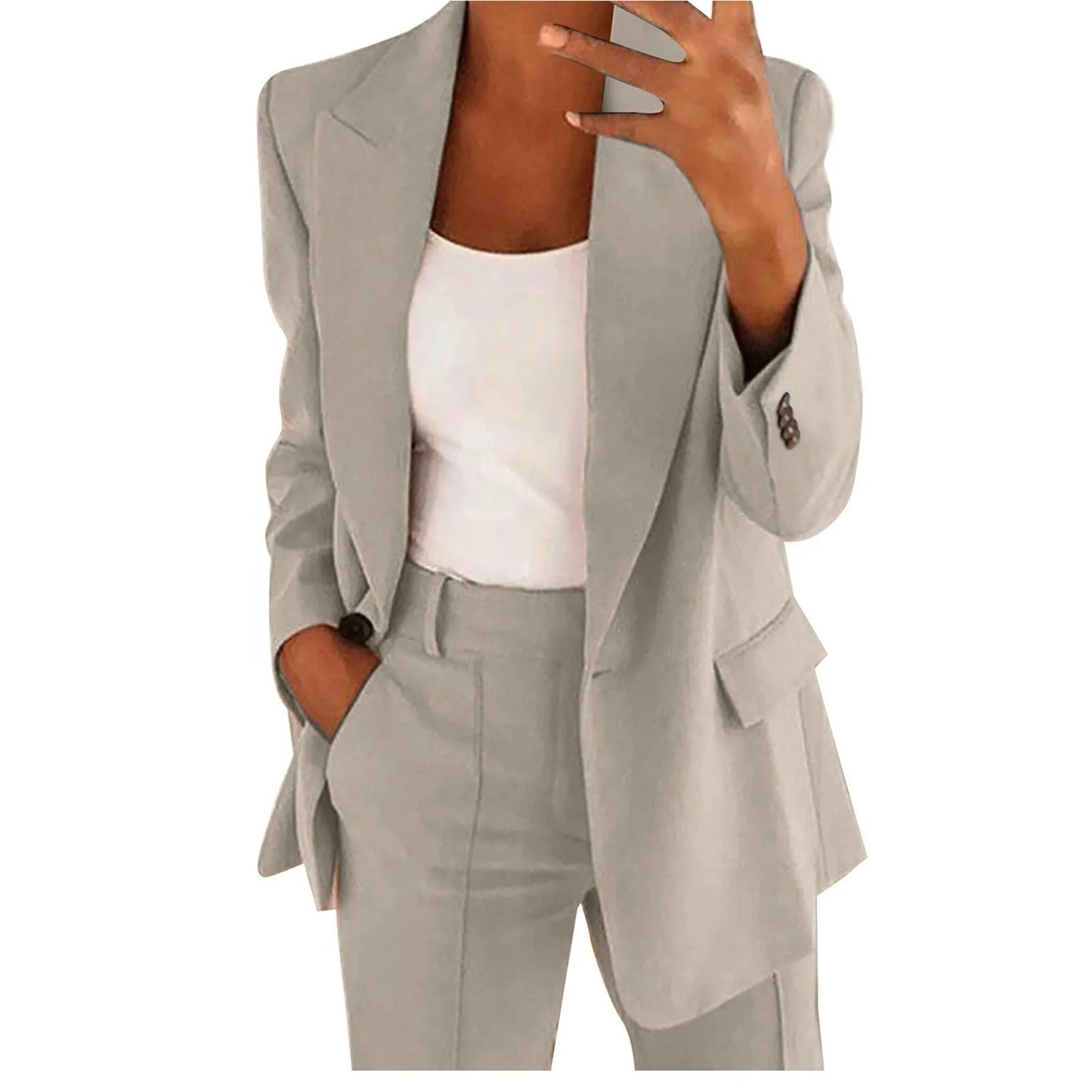 2023 Spring New Women's Leisure Suit Suit Professional 2 Peice Pants Set Women Office Attire Women Suit Blazer Jacket Trousers