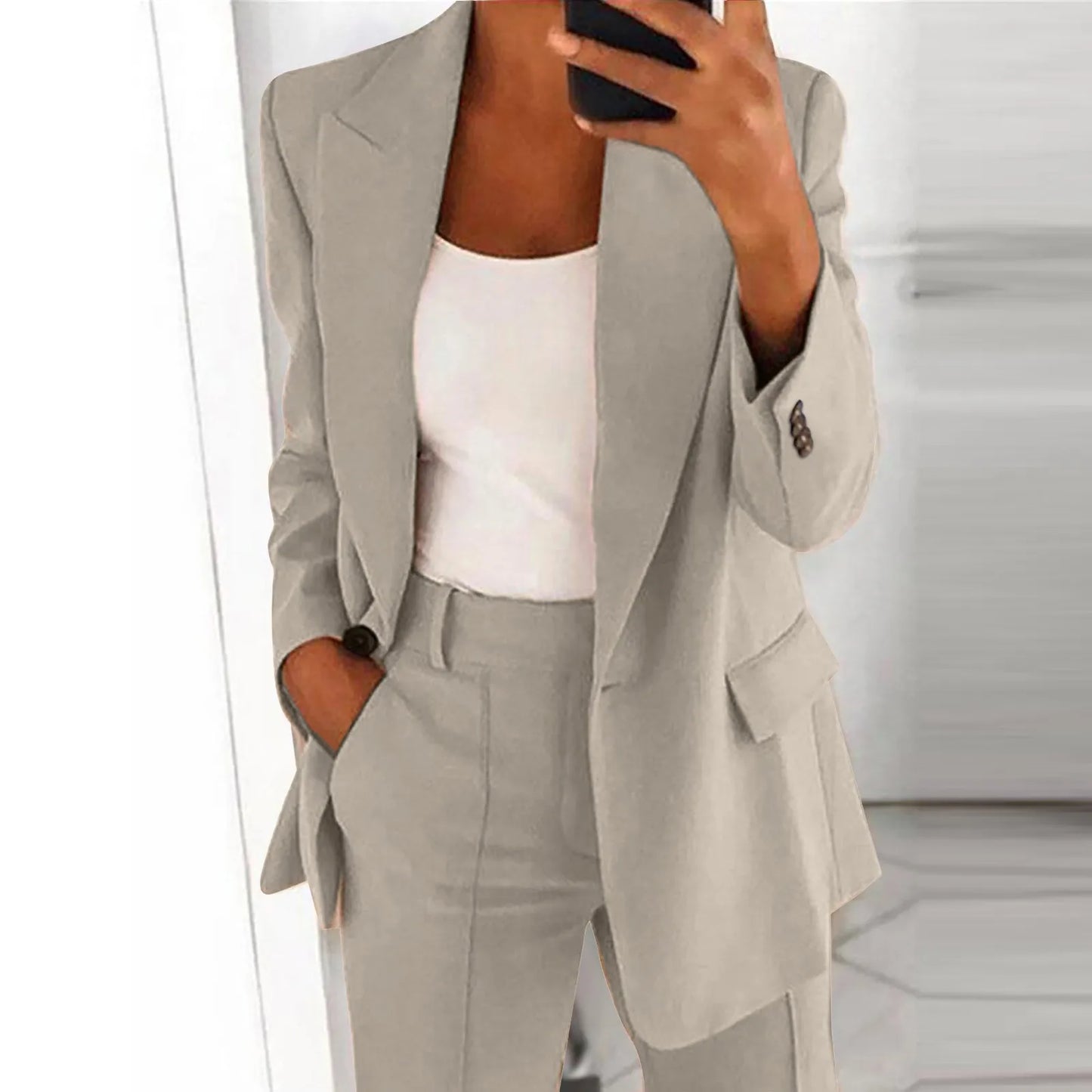 2023 Spring New Women's Leisure Suit Suit Professional 2 Peice Pants Set Women Office Attire Women Suit Blazer Jacket Trousers