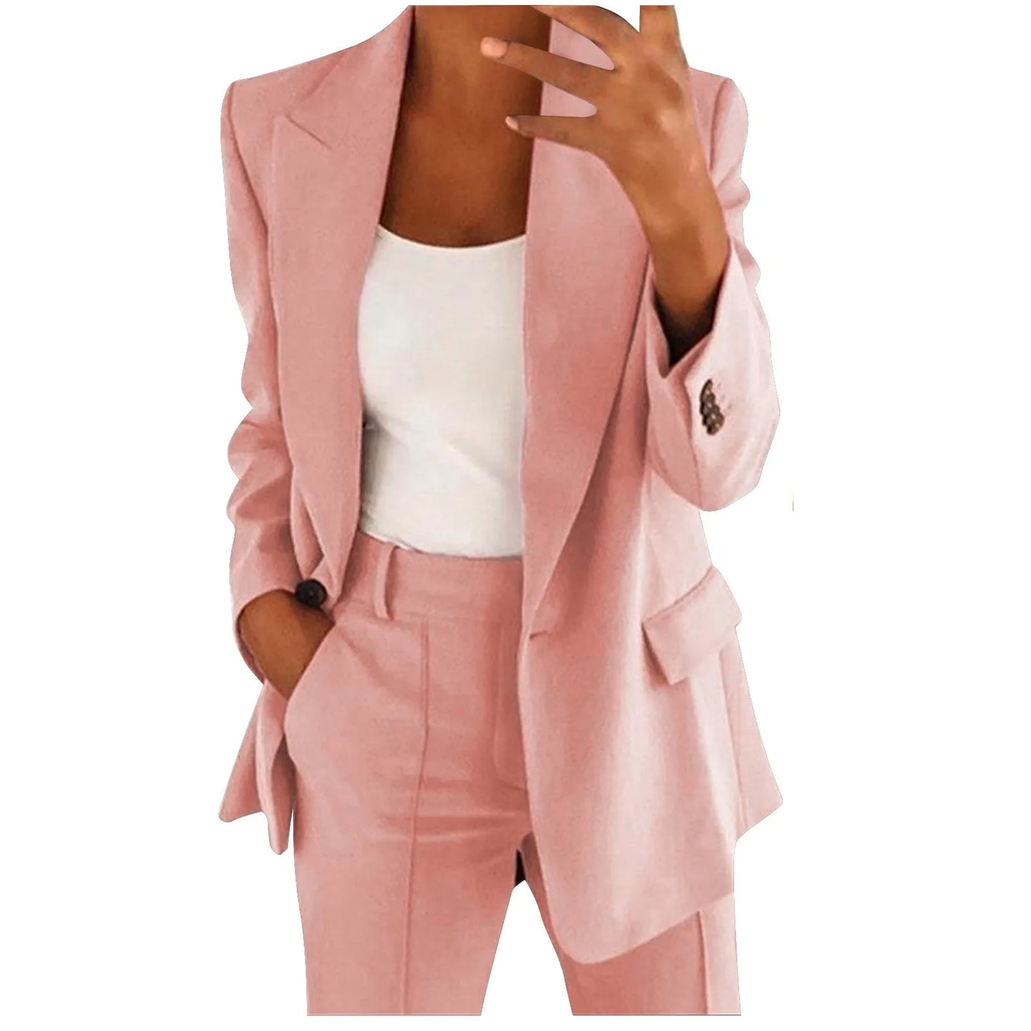 2023 Spring New Women's Leisure Suit Suit Professional 2 Peice Pants Set Women Office Attire Women Suit Blazer Jacket Trousers