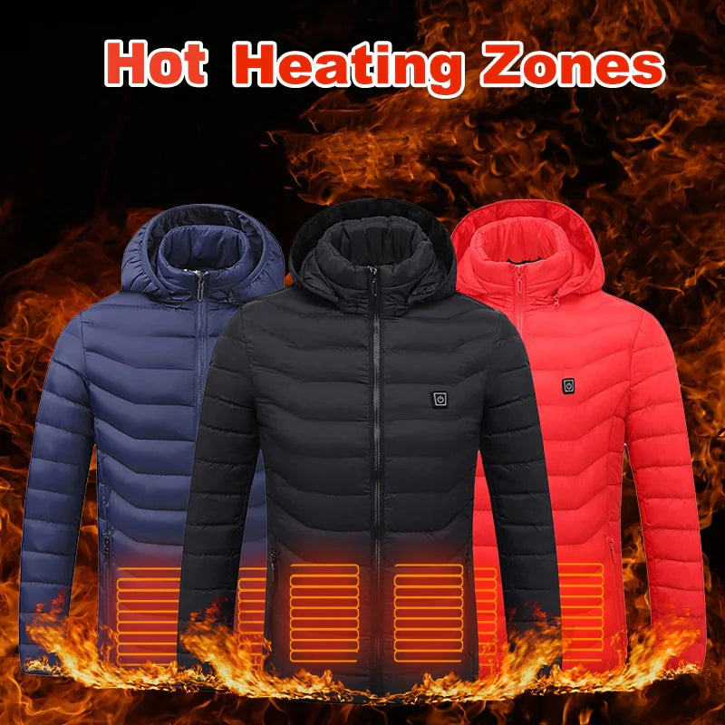 Men's USB Electric Thermal Jacket Cotton Coat