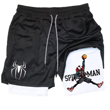 Marvel Spider-Man Venom Gym Shorts Men Fitness