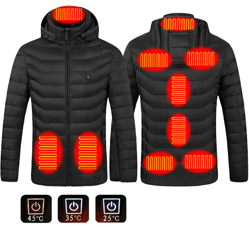 Men's USB Electric Thermal Jacket Cotton Coat