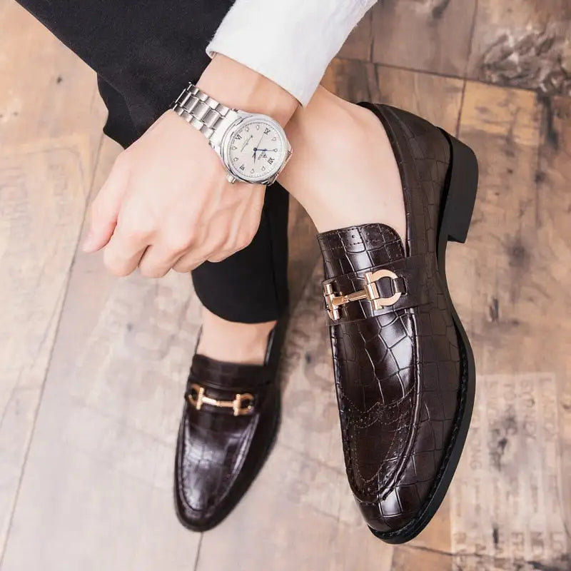 Italian Style Alligator Leather Loafers