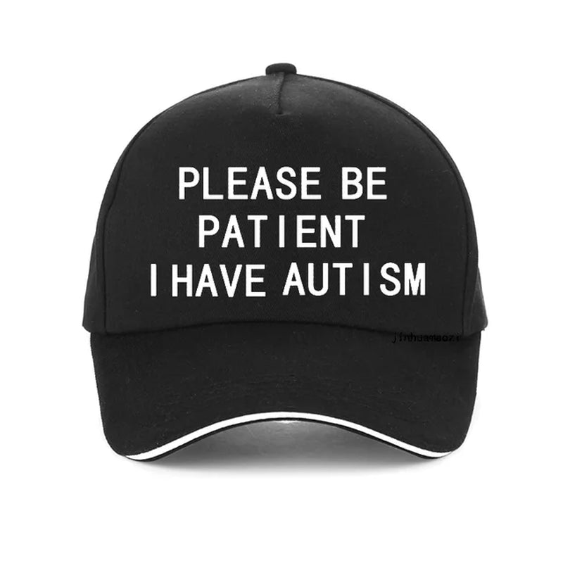 Please Be Patient I Have Autism Letter Print Baseball Caps Men Women 100%Cotton Dad Cap Summer Unisex Adjustable Snapback Hat