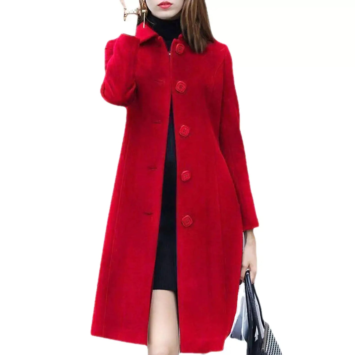 Mid Length Elegant Warm Winter Coat