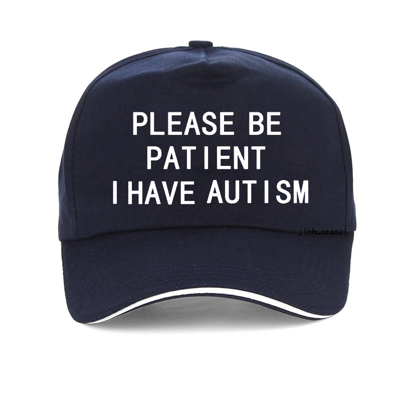 Please Be Patient I Have Autism Letter Print Baseball Caps Men Women 100%Cotton Dad Cap Summer Unisex Adjustable Snapback Hat