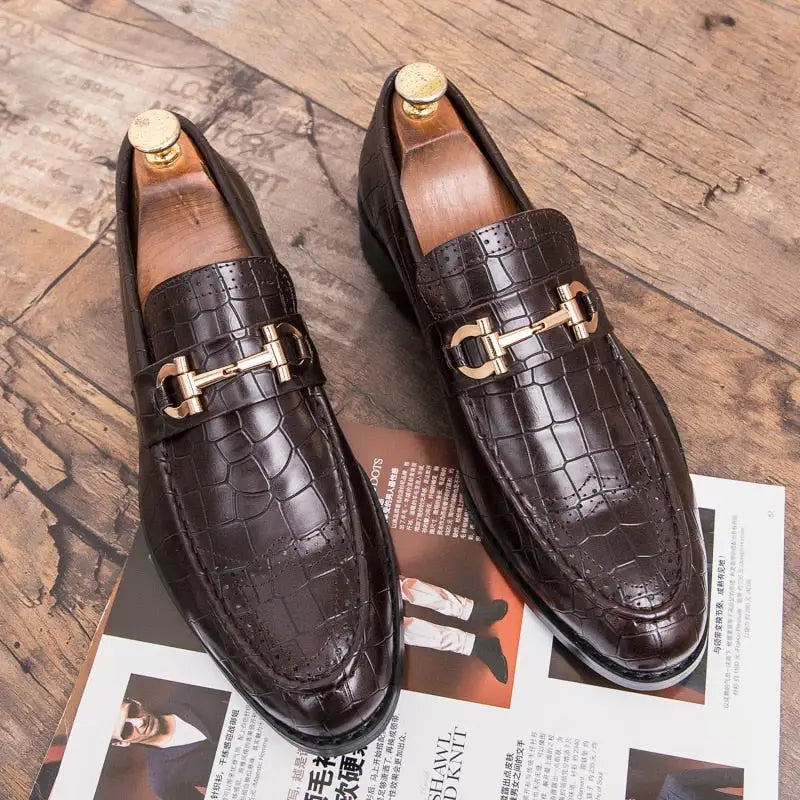 Italian Style Alligator Leather Loafers