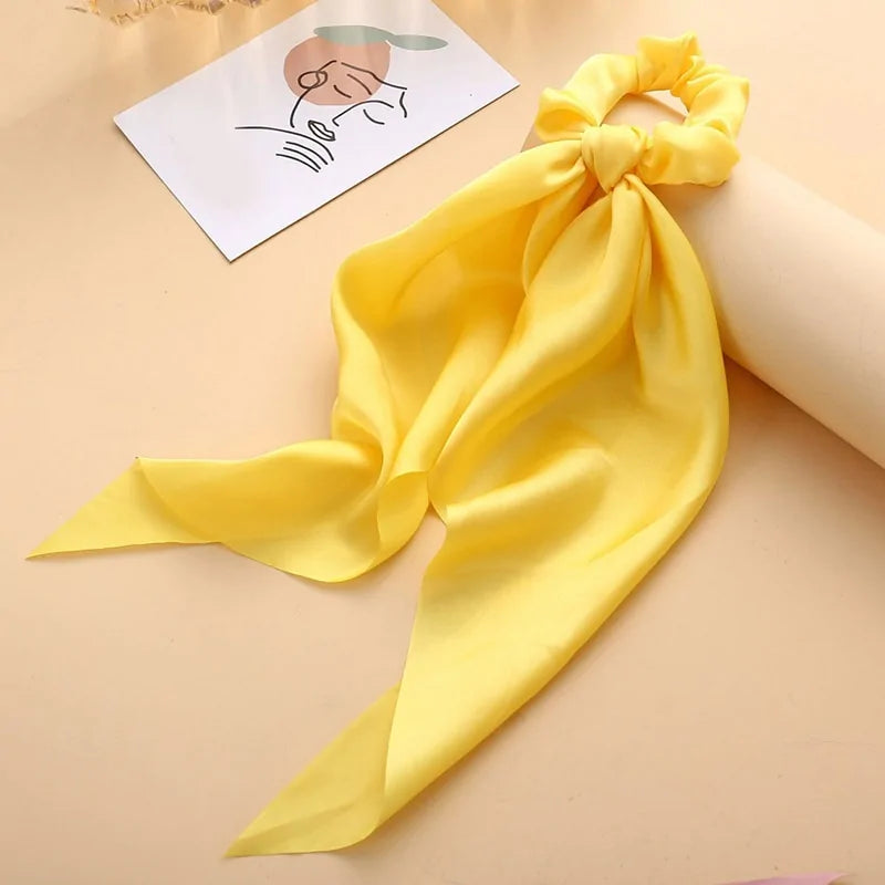 Satin Ponytail Scarf Hair Tie Scrunchies