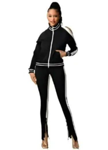 Two Piece Set Tracksuit Zipper Top, Sport Suit, Loungewear Set, Matching Jogger set