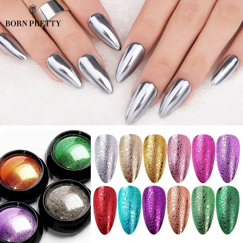 Metallic Mirror Nail Art Pigment Powder