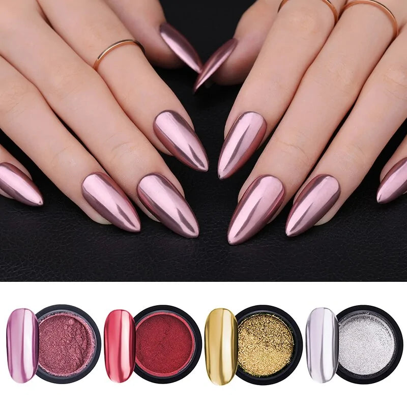 Metallic Mirror Nail Art Pigment Powder