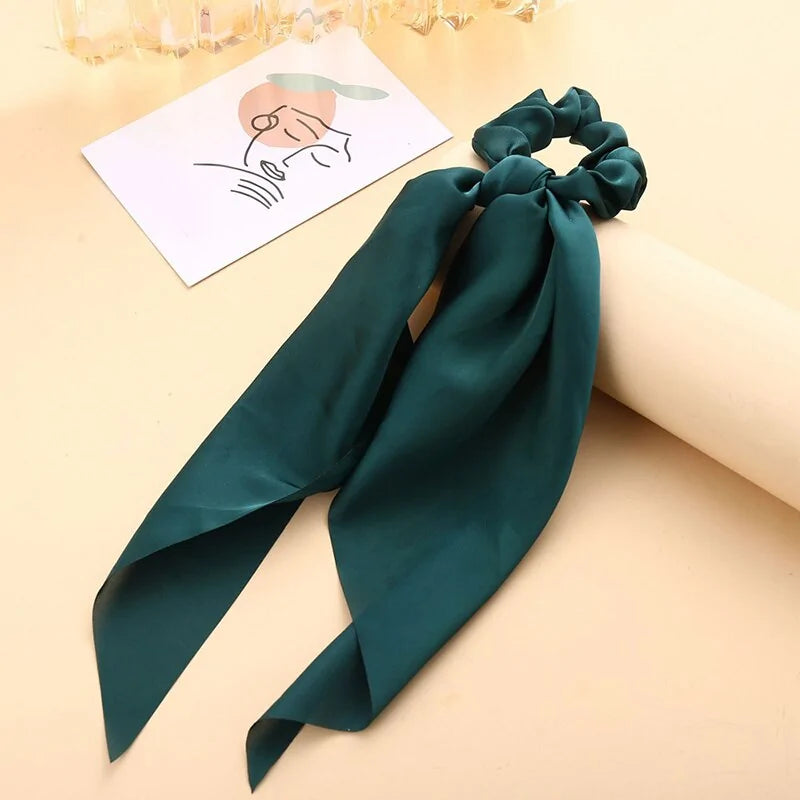 Satin Ponytail Scarf Hair Tie Scrunchies