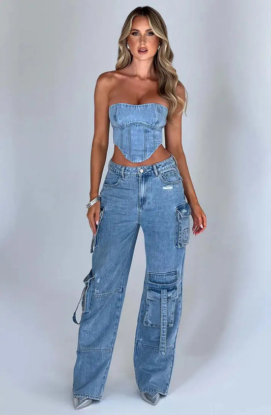 Cargo Denim Jeans