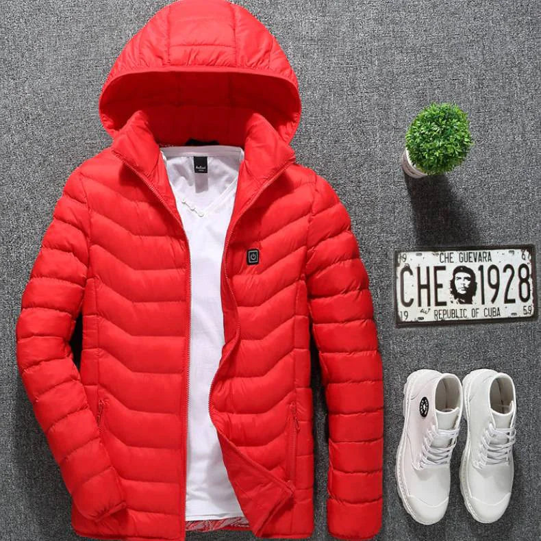 Men's USB Electric Thermal Jacket Cotton Coat