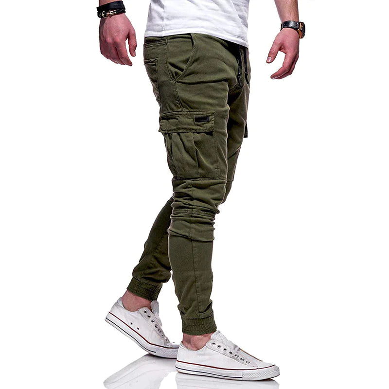 Men's Casual Joggers Pants Sweatpants Cargo Combat Loose Sport Workout Trousers