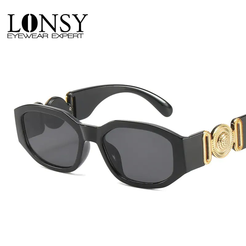 Retro Cutting Lens Gradient Square Sun Glasses UV400